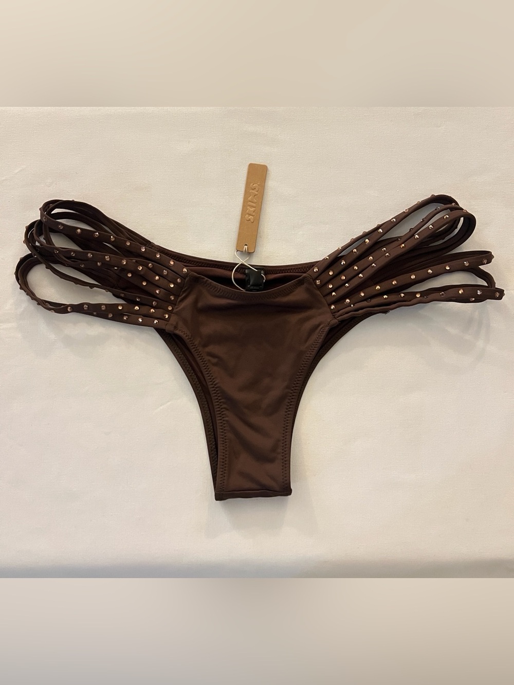 SKIMS RHINESTONE STRAPPY BIKINI BOTTOM